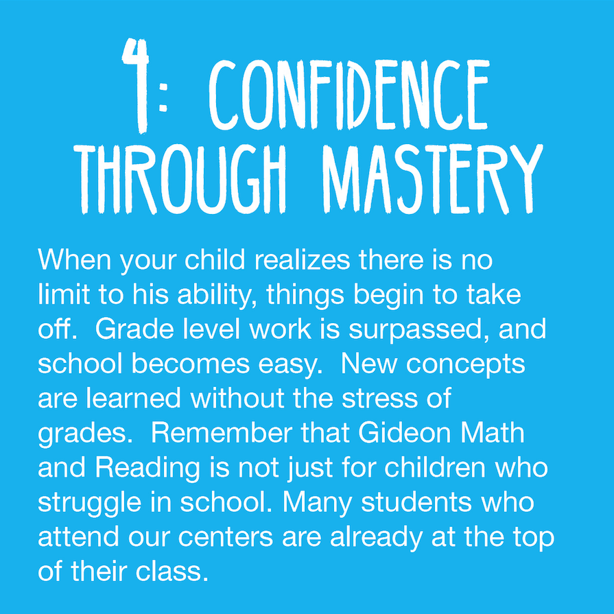 Confidence Through Mastery | Gideon Math & Reading Programs