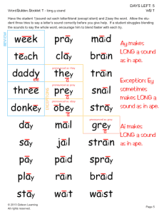 Phonics - Long A