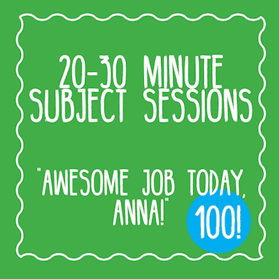 20 - 30 minute subject sessions